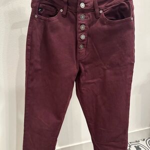 KanCan Women's Burgundy Jeans